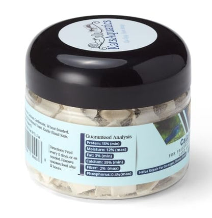 KatsAquatics Calcium + Protein – Für starke Panzer und gesunde Häutungen | 100 % natürlich, sinkt schnell, für Garnelen, Schnecken, Plecos & mehr
