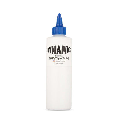Dynamic Color Co - Triple White Tattoo Farbe, sterilisiert, hergestellt in den USA, 8 oz (237 ml) Flasche
