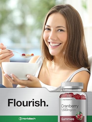 Horbäach Cranberry Gummies | 70 Stück | Vegan, Non-GMO & Glutenfrei | Hochdosierter Cranberry-Extrakt