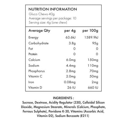 Glucochews Orange Glucose Tabletten – 60 Tabletten (6 Taschenröhrchen à 10 Stück) – 3,8 g schnell wirkende Glucose – Energieschub & Blutzuckerunterstützung – Glutenfrei, fettfrei, koffeinfrei