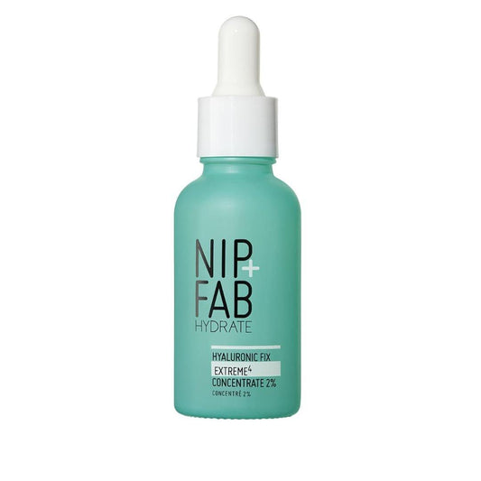 Nip + Fab Hyaluronic Fix Extreme 4 2% Konzentrat – Tägliche Feuchtigkeitsdrops für das Gesicht, schnell trocknendes Serum für pralle und strahlende Haut, 30 ml