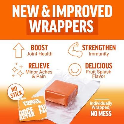 Force Factor Better Turmeric 400 mg mit schwarzem Pfeffer & Ingwer, Extra starke Gelenkunterstützung, überlegene Absorption, wie Kurkuma-Gummis, Fruchtsplash, 60 Kurkuma-Kaustabletten