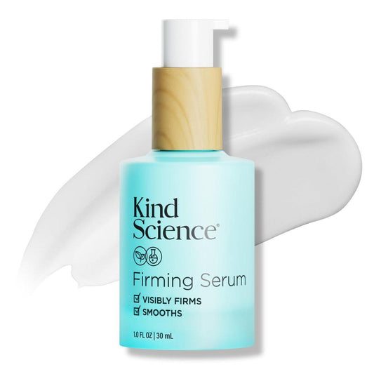 Kind Science Festigendes Serum – Anti-Aging-Gesichtsbehandlung mit Bakuchiol & Peptiden, leichte Gesichtspflege, parfümfrei, für empfindliche Haut und alle Hauttypen, 30 ml