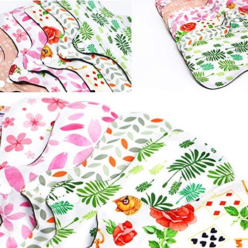 Asenappy Wiederverwendbare Menstruationseinlagen aus Bambuskohle – 5er-Pack mit Mini-Wetbag für starke Tage und Inkontinenz