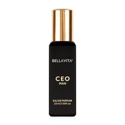 Bellavita Luxury CEO MAN Eau de Parfum | 20 ml Reisegröße | Herrenduft mit Mandarine, Zitrone, Lavendel und Vetiver | Lang anhaltendes Parfüm für Männer