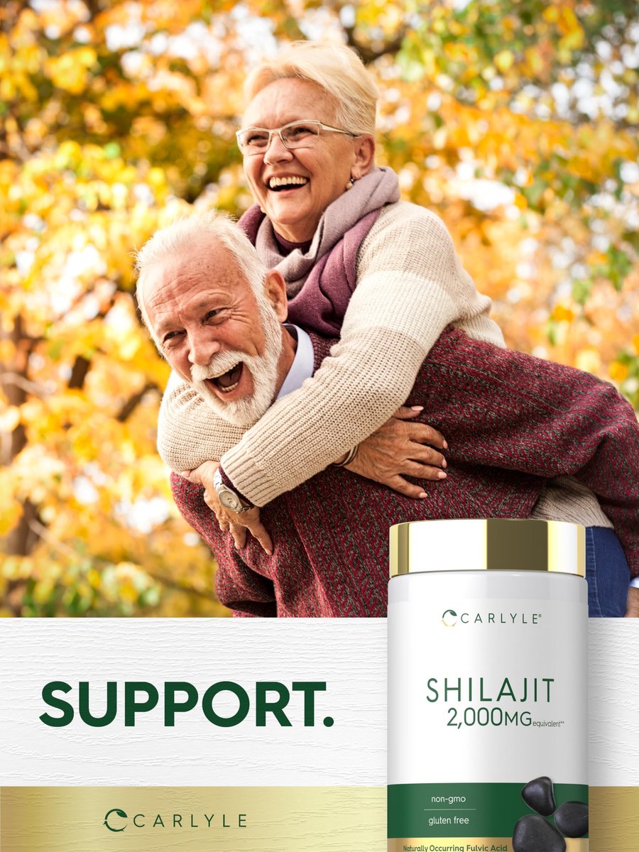 Carlyle Shilajit Kapseln | 90 Stück | Non-GMO & Glutenfrei Nahrungsergänzungsmittel