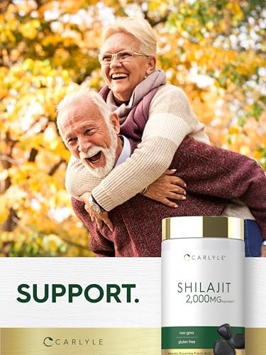 Carlyle Shilajit Kapseln | 90 Stück | Non-GMO & Glutenfrei Nahrungsergänzungsmittel