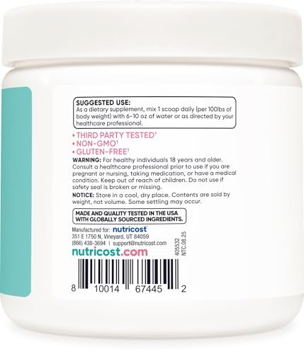 Nutricost Kreatin Monohydrat Pulver für Frauen, mikronisiert, ungewürzt, 50 Portionen - Vegetarisch, Nicht-GVO, Glutenfrei