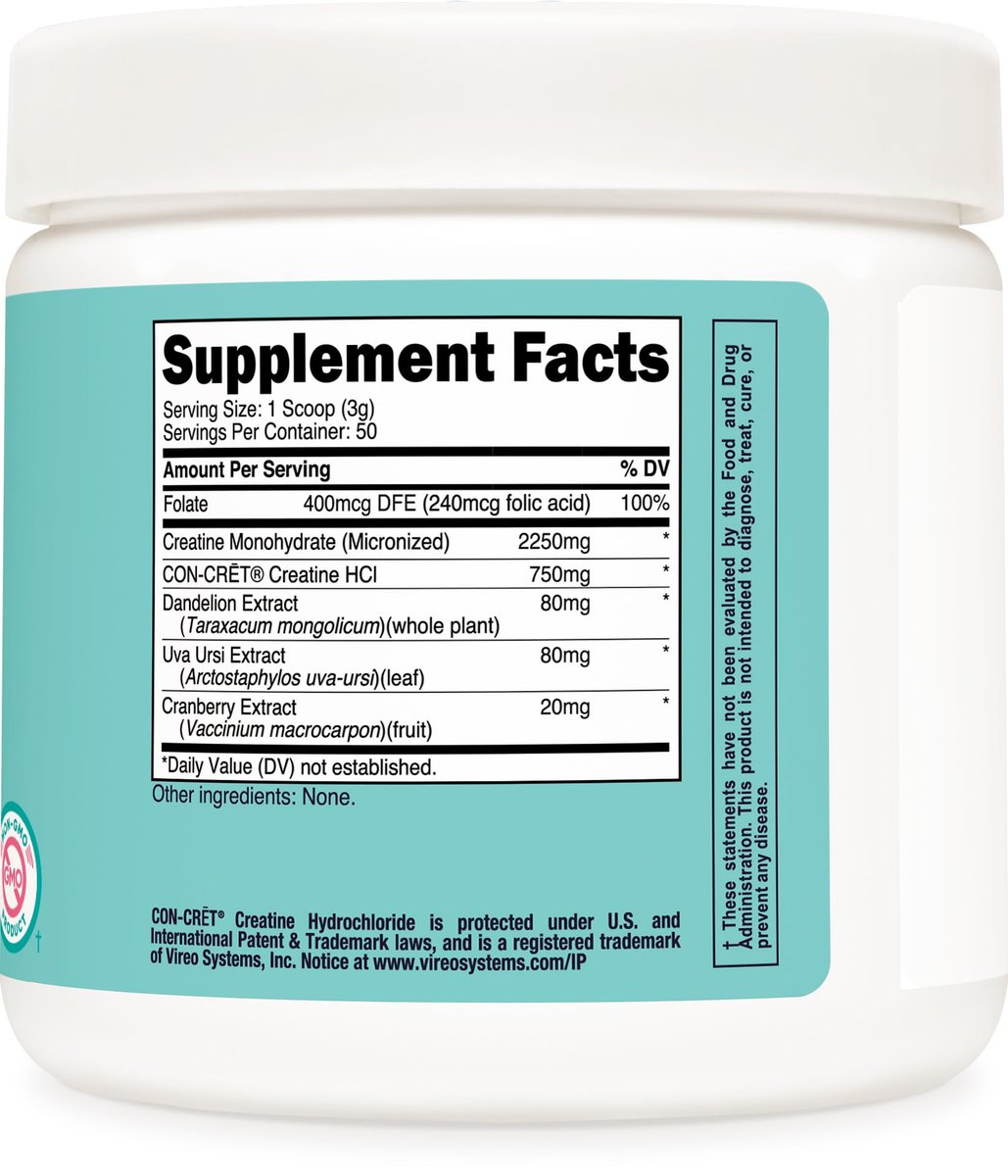 Nutricost Kreatin Monohydrat Pulver für Frauen, mikronisiert, ungewürzt, 50 Portionen - Vegetarisch, Nicht-GVO, Glutenfrei