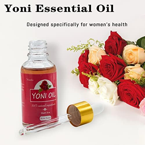 2er-Pack Yoni-Öl für Frauen – 100% natürliches feminines Intimöl mit Rosenöl, pH-ausgeglichen, beseitigt Gerüche (2x30 ml)