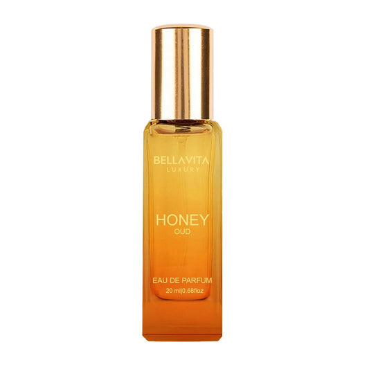 Bellavita Luxury Honey Oud Eau de Parfum – 20 ml Reisegröße für Damen und Herren – Süßer Honig, Bergamotte, Oud und Amber – Langanhaltender Unisex-Duft