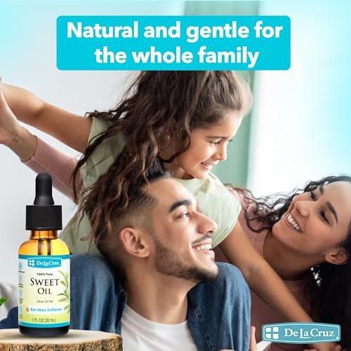 De La Cruz Ohrenreiniger und Ohrenschmalz-Erweicher, 100% reines Süßöl für die Ohren, sanft und natürlich – 30 ml