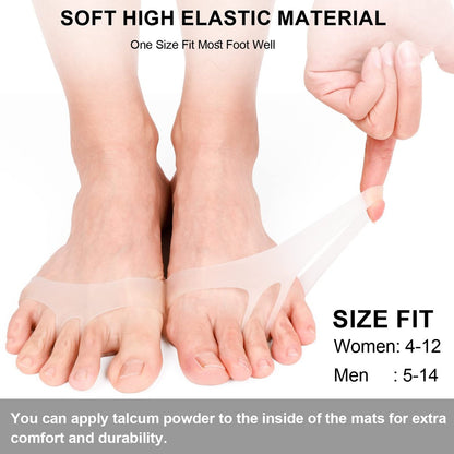 YFLife Metatarsal Pads 6er-Pack – Wiederverwendbare Gel-Ballenpolster für Damen & Herren, Schmerzlinderung bei hohen Schuhen, Ballenauflagen für Schuhe, Zehenpolster gegen Ballenschmerzen – Transparent
