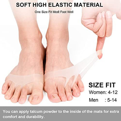 YFLife Metatarsal Pads 6er-Pack – Wiederverwendbare Gel-Ballenpolster für Damen & Herren, Schmerzlinderung bei hohen Schuhen, Ballenauflagen für Schuhe, Zehenpolster gegen Ballenschmerzen – Transparent