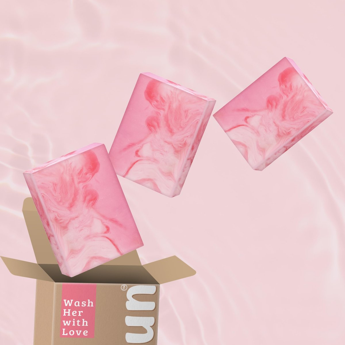 Muun Yoni Seifenbar Set - 3er Pack pH-Balance Probiotika & Natürliche Inhaltsstoffe - Sanfte Reinigung Beseitigt Geruch Vaginale Gesundheit - Intimwaschmittel - Feuchtigkeitsspendend (Rose)