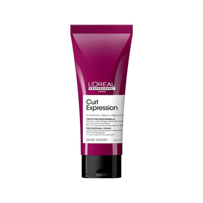 L'Oréal Professionnel Paris Curl Expression Leave-In Cream - 200 ml - Für lockiges und krauses Haar, 2x mehr Feuchtigkeit, parabenfrei