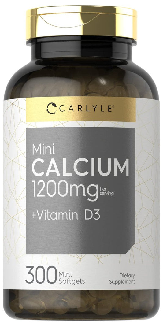 Carlyle Calcium 1200 mg mit Vitamin D3 | 300 Softgels | Nahrungsergänzungsmittel, Non-GMO & Glutenfrei