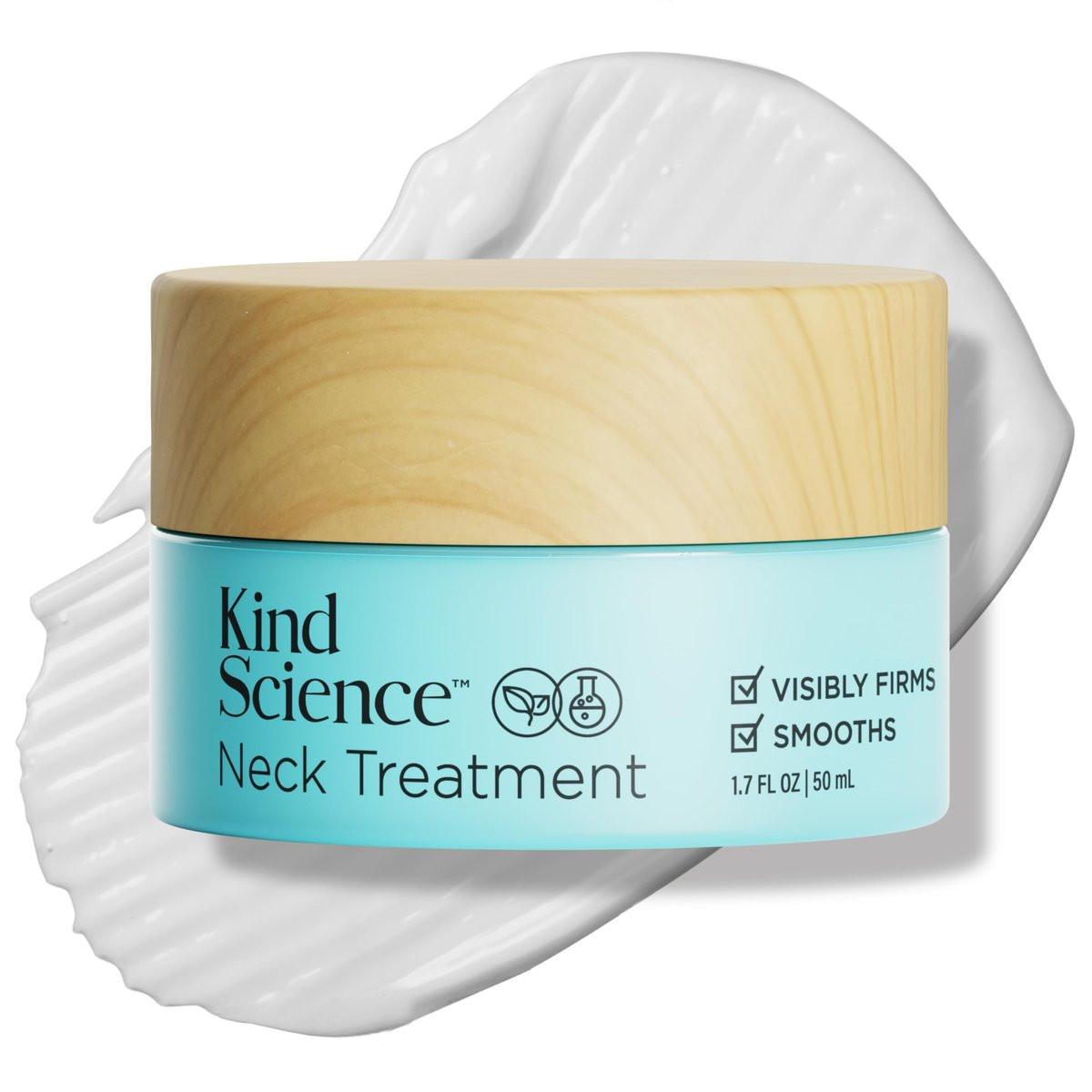 Kind Science Neck Treatment - Halscreme für sichtbare Straffung, Lifting und Unterstützung des natürlichen Zellumsatzes - Anti-Aging, parfümfrei, tierversuchsfrei, 50 ml