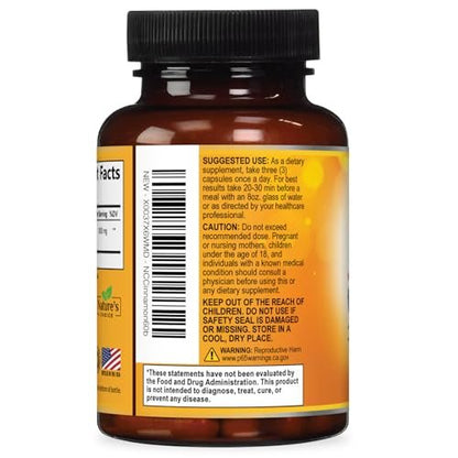 Ceylon-Zimt Kapseln - Bio-zertifiziertes Ceylon-Zimtpulver - 100% extra starke Zimtpillen - Energie- und Herzunterstützung - Glutenfrei & zuckerfrei - in den USA abgefüllt - 60 Kapseln