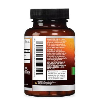 Bio Ceylon Zimt Kapseln – Extra starke, zertifizierte Bio Ceylon Zimt 1800 mg pro Portion – Energie- und Herzunterstützung, Antioxidans für Frauen und Männer – in den USA abgefüllt – 60 Kapseln