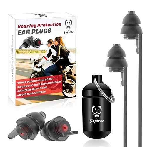Motorrad Ohrstöpsel gegen Windgeräusche, 2 Paar wiederverwendbare Motorrad-Zubehör – Moto Ohrstöpsel, weicher bequemer Gehörschutz für Motorrad, Touren, Rennsport, Fahren – 25dB, Biker Geschenke