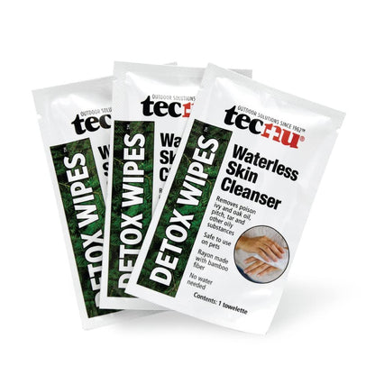 Tecnu Detox Feuchttücher gegen Giftefeu – Große Einzeltücher zur Entfernung von hautreizendem Öl, auch für Eiche und Sumach, Camping Essentials, 12 Stück