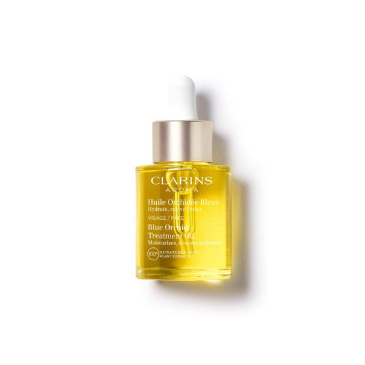 Clarins Blue Orchid Gesichtsöl – Sofortige Feuchtigkeitspflege für trockene Haut, regeneriert & strafft, 30 ml