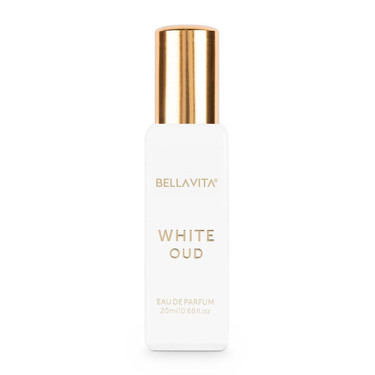 Bellavita Luxury WHITE OUD Eau de Parfum | 20 ml Reisegröße | Unisex Duft für Männer und Frauen | Fruchtige, Artemisia, Zitrone, Freesie und Tabaknoten | Langanhaltend