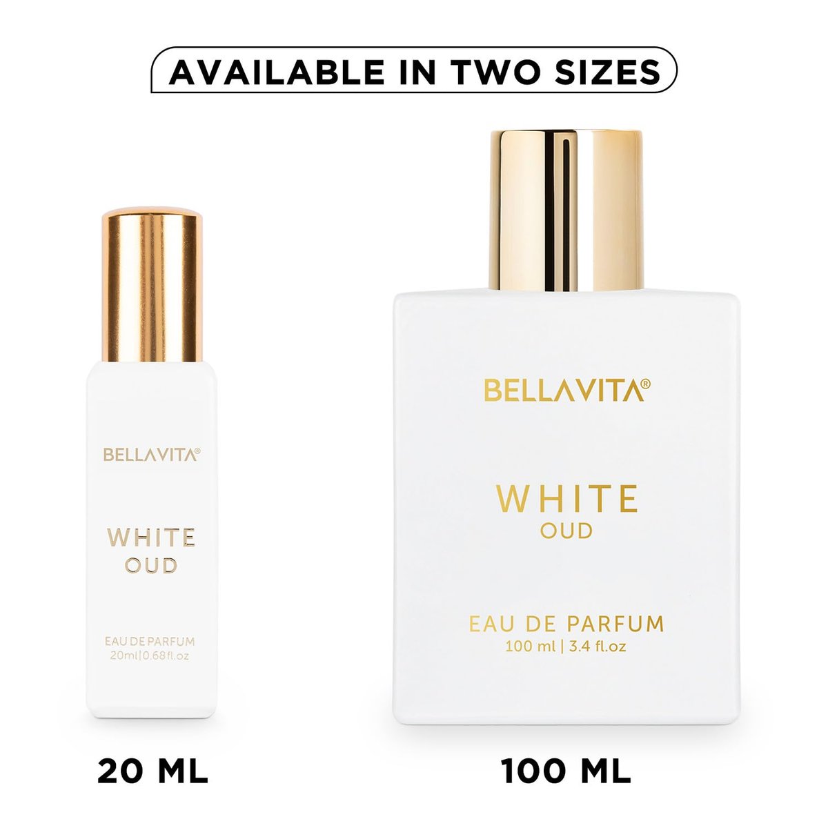 Bellavita Luxury WHITE OUD Eau de Parfum | 20 ml Reisegröße | Unisex Duft für Männer und Frauen | Fruchtige, Artemisia, Zitrone, Freesie und Tabaknoten | Langanhaltend