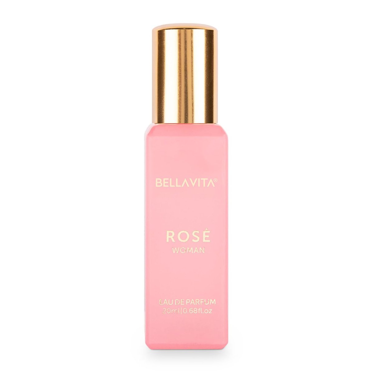 Bellavita Luxury ROSE Eau de Parfum | 20 ml (0,7 fl.oz.) Reisegröße Damenparfüm | Frische, blumige Pfirsich-, Jasmin- und Ambery-Moschus-Noten | Langanhaltender Damenduft