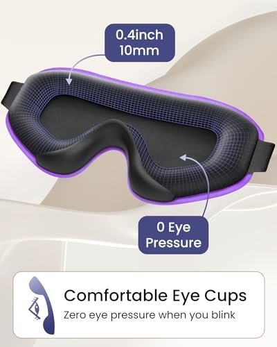 WAOAW Schlafmaske für Männer und Frauen: Lichtdichte Augenmaske – 3D Atmungsaktive, Weiche Komfortmaske für Reisen – Verstellbare Schlafmaske zum Schlafen