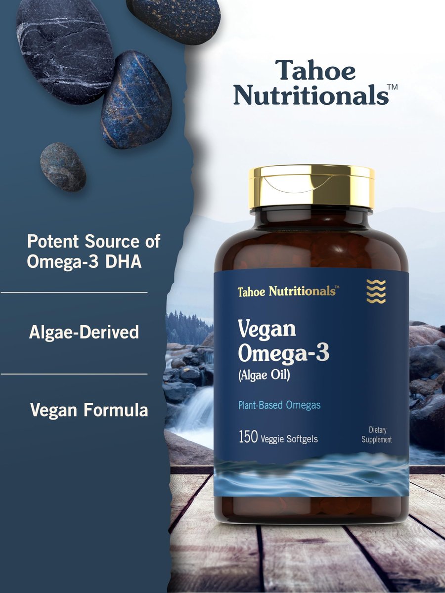 Carlyle Veganes Omega 3 Supplement | 150 Weichkapseln | aus Algenöl | Nicht-GVO & Glutenfrei