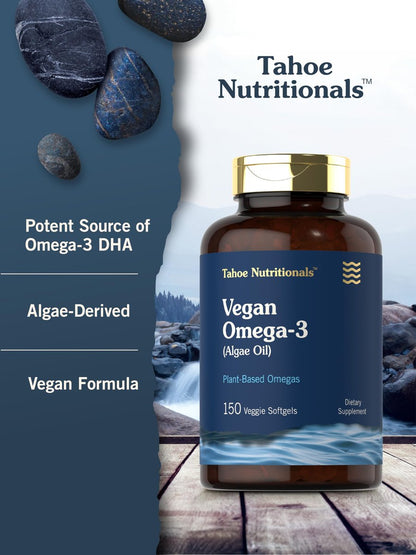 Carlyle Veganes Omega 3 Supplement | 150 Weichkapseln | aus Algenöl | Nicht-GVO & Glutenfrei