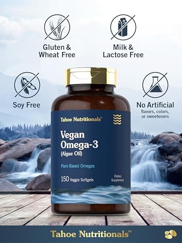 Carlyle Veganes Omega 3 Supplement | 150 Weichkapseln | aus Algenöl | Nicht-GVO & Glutenfrei