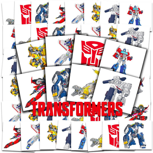 Transformers Temporäre Tattoos Partygeschenke Bundle – Über 70 einzeln perforierte 2" x 2" Tattoos für Kinder, Jungen, Mädchen (Transformers Partyzubehör Hergestellt in den USA)