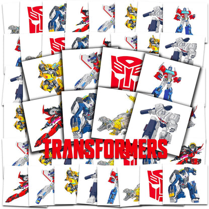 Transformers Temporäre Tattoos Partygeschenke Bundle – Über 70 einzeln perforierte 2" x 2" Tattoos für Kinder, Jungen, Mädchen (Transformers Partyzubehör Hergestellt in den USA)