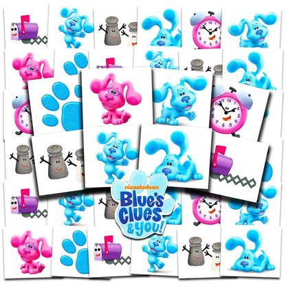 Blue's Clues Tattoos Partytüten-Bundle – 70+ einzeln perforierte 2x2" temporäre Tattoos (Blue's Clues Partyzubehör, hergestellt in den USA)