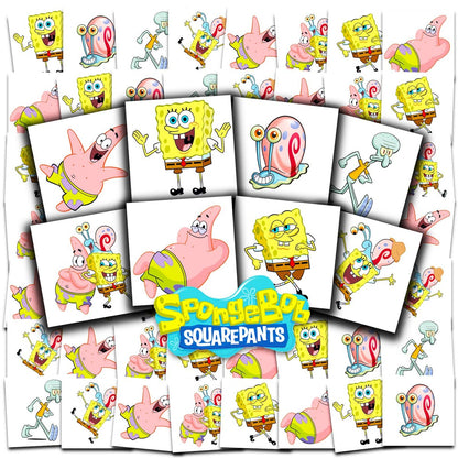 SpongeBob Schwammkopf Tattoos Partygeschenke Bundle ~ 70+ Einzelne 2" x 2" Temporäre Tattoos für Kinder, Jungen, Mädchen (SpongeBob Partyartikel Hergestellt in den USA)