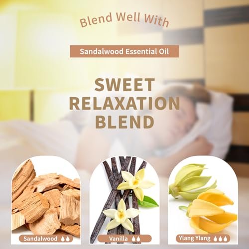 EUQEE Sandelholz Ätherisches Öl (118 ml) mit Pipette – Ideal für Diffuser, Seifen- und Kerzenherstellung
