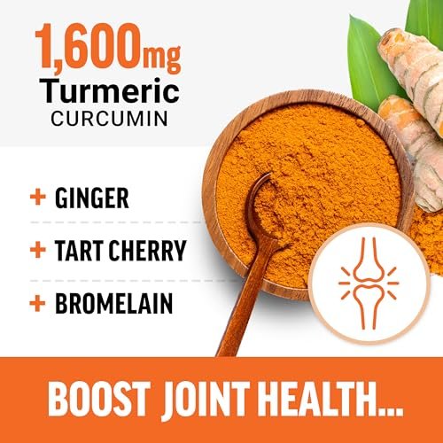 Force Factor Better Turmeric Curcumin 1600mg mit Schwarzem Pfeffer & Ingwer – Klinisch starke Gelenkunterstützung, verbesserte Absorption, 120 Tabletten