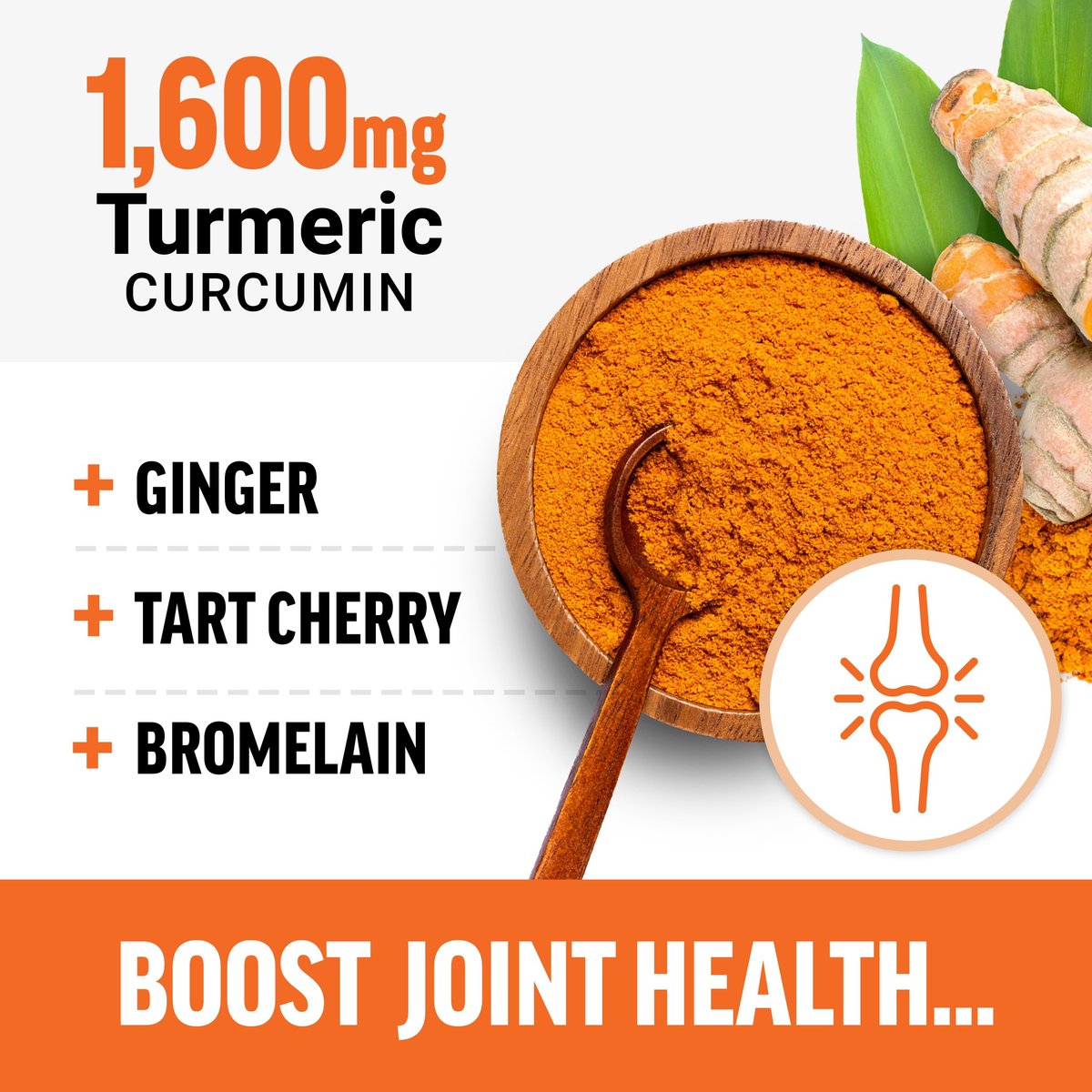 Force Factor Better Turmeric Curcumin 1600mg mit Schwarzem Pfeffer & Ingwer – Klinisch starke Gelenkunterstützung, verbesserte Absorption, 120 Tabletten