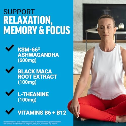 Force Factor Amazing Ashwa, KSM-66 Ashwagandha Supplement – Stressabbau, Fokus, Gedächtnis, Immununterstützung mit Vitaminen, Mineralien & Antioxidantien, Cortisol-Ergänzung für Frauen, 120 Tabletten