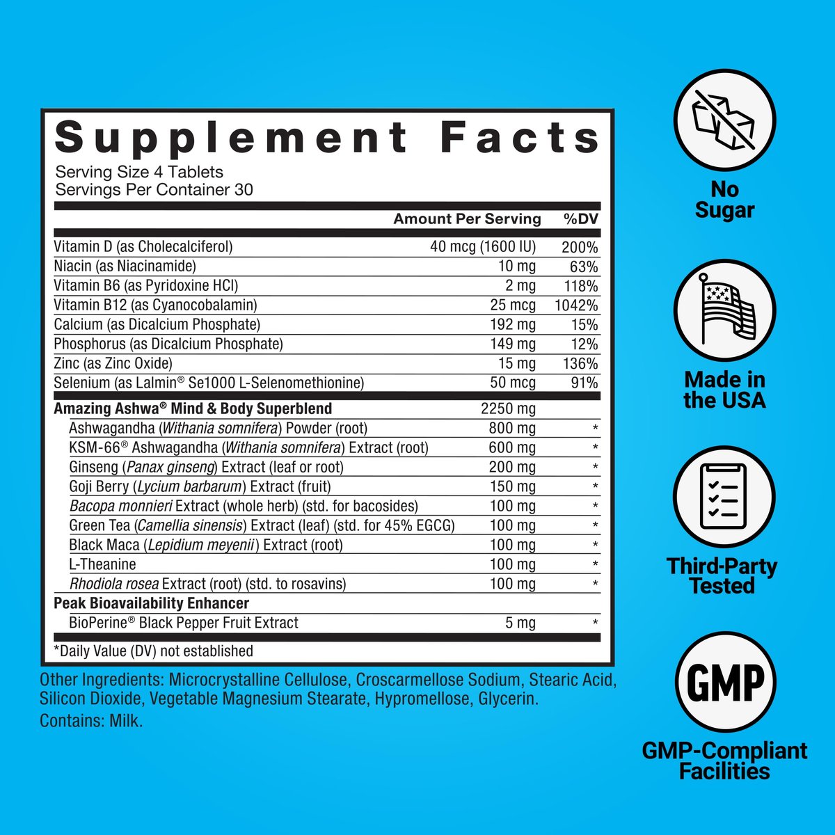 Force Factor Amazing Ashwa, KSM-66 Ashwagandha Supplement – Stressabbau, Fokus, Gedächtnis, Immununterstützung mit Vitaminen, Mineralien & Antioxidantien, Cortisol-Ergänzung für Frauen, 120 Tabletten