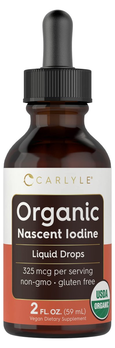 Carlyle Organische Naszierende Jodtropfen | 59 ml | Veganes Nahrungsergänzungsmittel | Nicht-GVO, Glutenfrei