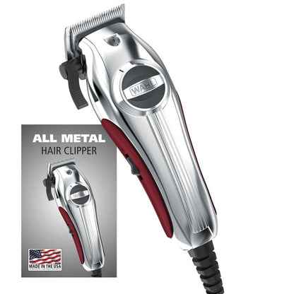 Wahl USA Pro Ultra Leise Hochleistungs-Haarschneidemaschine mit Kabel – Ultra leiser Betrieb und kühlere Temperaturen, Metallgehäuse mit Aufbewahrungsbox für Aufsätze – Modell 3000097