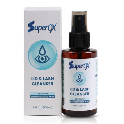 Superox Hypochlorige Säure Spray für das Gesicht - Natürlicher Augenlidreiniger - Sanft für alle Hauttypen - Reines & sanftes Hypochlorige Säure Spray, 100 ml (3,38 oz)