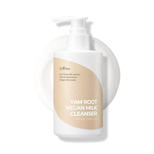 IsNtree Yam Root Vegan Milk Cleanser 220ml – Sanfte, feuchtigkeitsspendende Gesichtsreinigung für empfindliche Haut