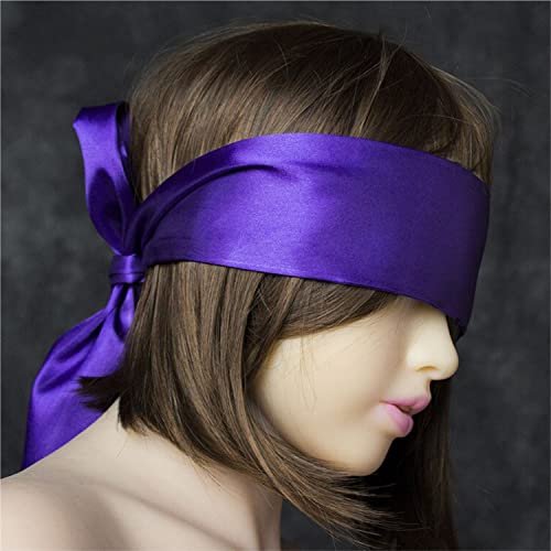 Lang Horn 2er-Pack Seiden-Satin Schlafmaske – Weiche Satin-Augenmaske für erholsamen Schlaf, 155 cm, 62 Zoll, Schwarz