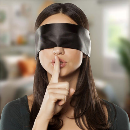 Lang Horn 2er-Pack Seiden-Satin Schlafmaske – Weiche Satin-Augenmaske für erholsamen Schlaf, 155 cm, 62 Zoll, Schwarz