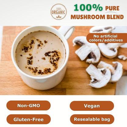 Cherie Sweet Heart 7 Mushroom Extract Powder – USDA Bio Superfood Mischung mit Löwenmähne, Reishi, Cordyceps, Maitake, Shiitake, Truthahnschwanz & Chaga – Vegan, Non-GMO, Glutenfrei – 3,5 oz